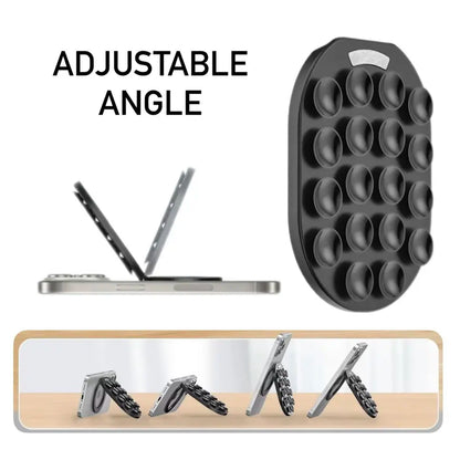 Gripstick - Magnetic Kickstand Phone Grip & Suction Mount | Foldable & Adjustable Phone Stand | Magsafe Phone Holder | Sticky Grip, Silicone Suction Cup Phone Mount