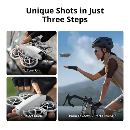 DJI Neo Three-Battery Combo, Mini Drone 4K UHD Camera for Adults, 135G Self Flying Drone That Follows You, Palm Takeoff, Subject Tracking, Quickshots, Stabilized Video (Controller-Free)