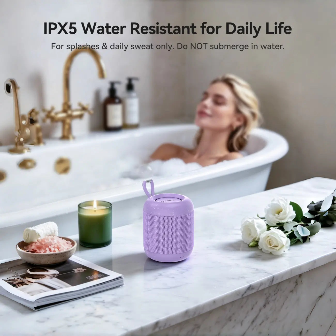 ORICO Portable Bluetooth Speaker, 27H Playtime, TWS Pairing, IPX5, Wireless, Small | Bluetooth 6.0, Hifi Sound, Wireless Speaker for Home, Outdoor, Camping and Travel - BG01