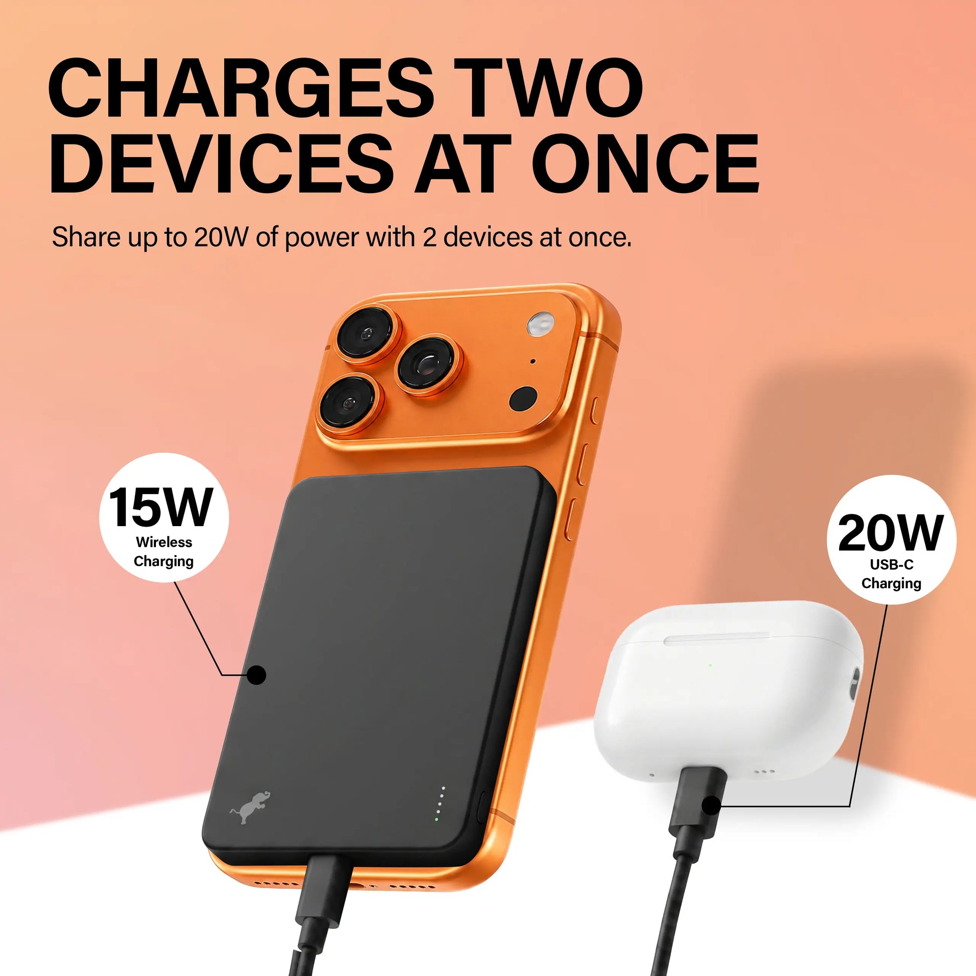 Nimble CHAMP Wireless 5K Magnetic Portable Charger - Ultra Thin Wireless Charger - No PFAS or Phthalates - Fast 15W Wireless Charging - Airline Approved