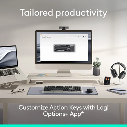 Logitech Alto Keys K98M Full-Sized Durable Multi-Device Bluetooth Mechanical Keyboard, Customizable Switches, Vibration-Absorbing Gasket, Illuminated Backlit Keys, USB-C Charging, for PC, Mac Laptops, Bluetooth Keyboards, Full-Sized Mechanical Keyboards