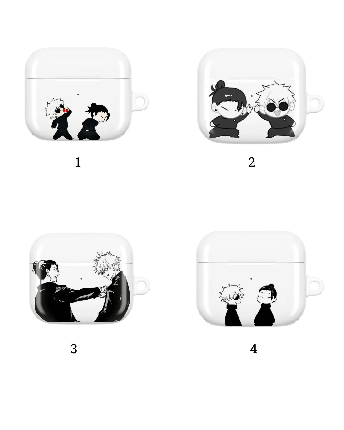 Gojo & Geto Anime Style Airpods Case, Aesthetic Airpods Pro Case, Style Cover, Gift for Anime Lover for Airpods Pro 1 2 3 , Airpod 1 2 3 4