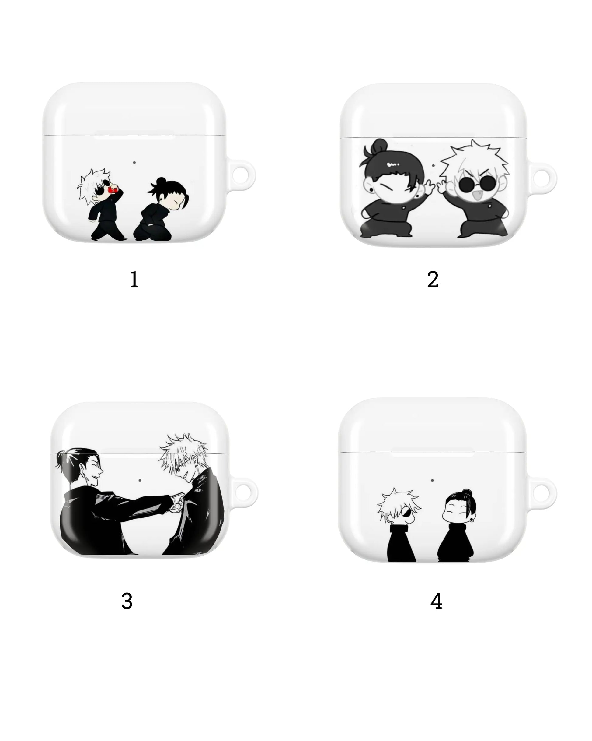 Gojo & Geto Anime Style Airpods Case, Aesthetic Airpods Pro Case, Style Cover, Gift for Anime Lover for Airpods Pro 1 2 3 , Airpod 1 2 3 4