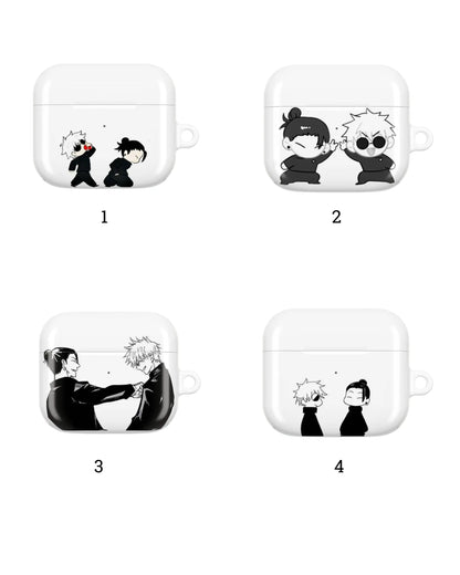 Gojo & Geto Anime Style Airpods Case, Aesthetic Airpods Pro Case, Style Cover, Gift for Anime Lover for Airpods Pro 1 2 3 , Airpod 1 2 3 4