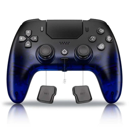 YUYIU Hall Effect Wireless Controller for PS5/PC – Programmable Macro Back Buttons, 6-Axis Gyro, Dual Vibration, Turbo, Touchpad, Bluetooth 5.0, 3.5Mm Audio & Mic