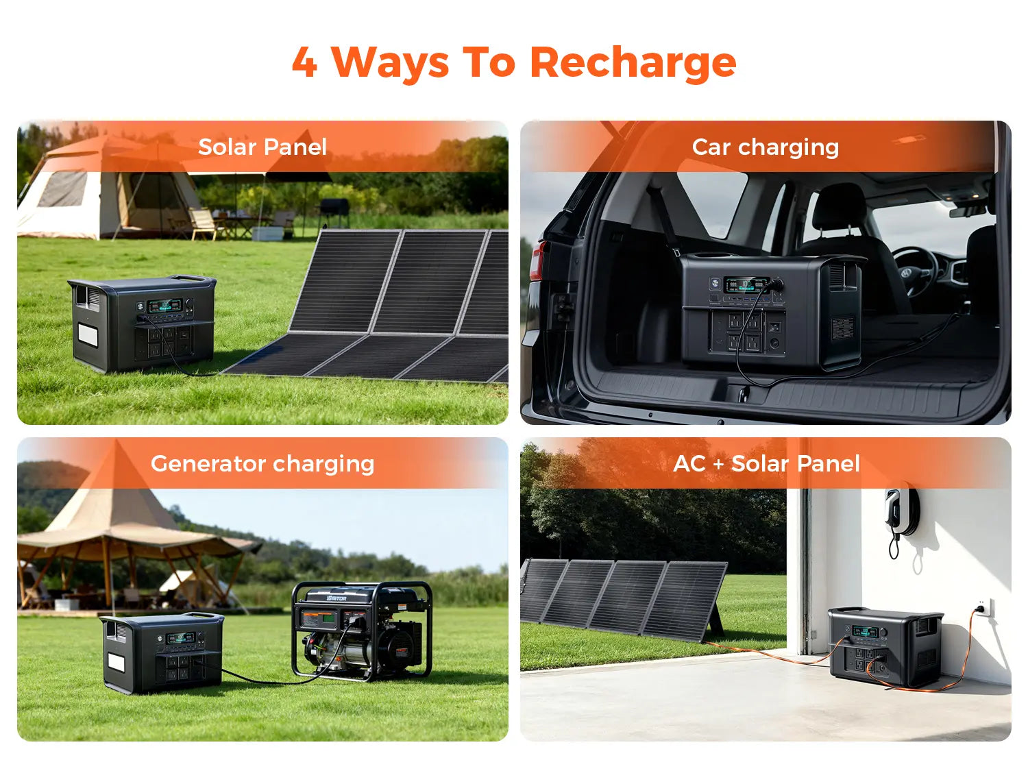 [Summerfinds]Ctolity AP2000 2600W 2048Wh Solar Generator | Long-Lasting Lifepo4 Portable Solar Power Station Supports 11+ Devices for Camping, RV & Outdoor