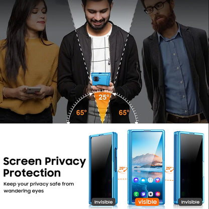 BSNRM for Samsung Galaxy Z Fold 7 Case, Privacy Screen Protector Case with Magnetic Hinge Protection, Hidden Kickstand, Slim Protective Phone Cover for Business and Movie Watching