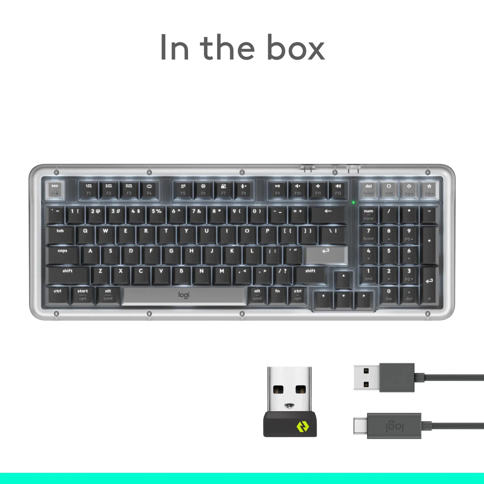 Logitech Alto Keys K98M Full-Sized Durable Multi-Device Bluetooth Mechanical Keyboard, Customizable Switches, Vibration-Absorbing Gasket, Illuminated Backlit Keys, USB-C Charging, for PC, Mac Laptops, Bluetooth Keyboards, Full-Sized Mechanical Keyboards