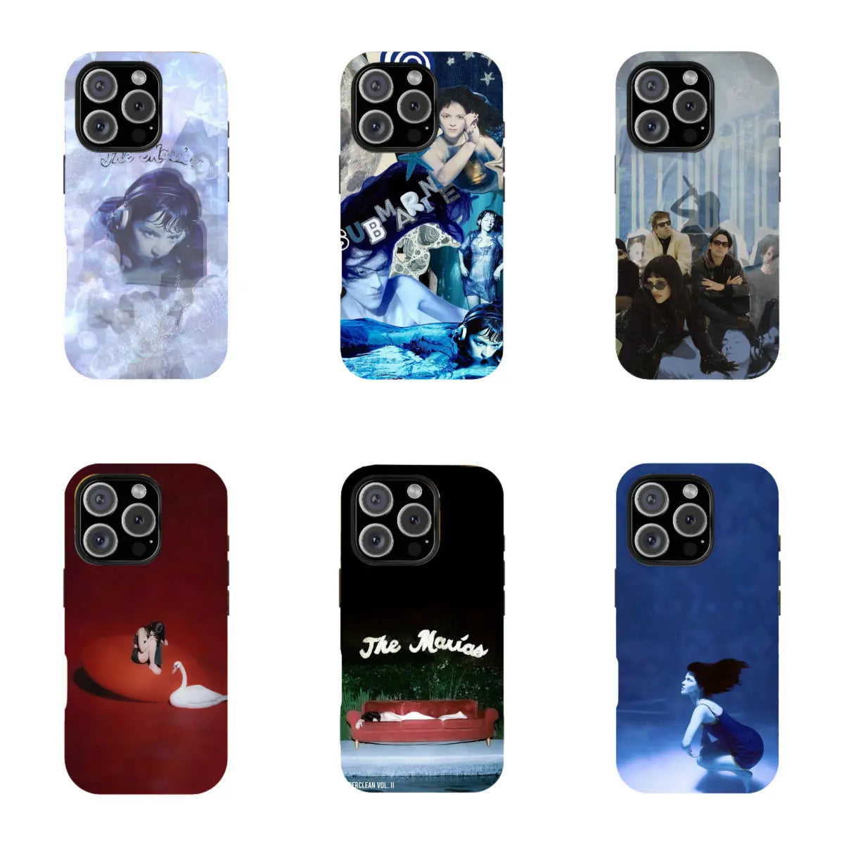 The Marías Submarine & Cinema Track Album Art Two-In-One Drop-Resistant Mobile Phone Case Protection, Shockproof for Iphone 17-12, Pro Max, Pro Plus,