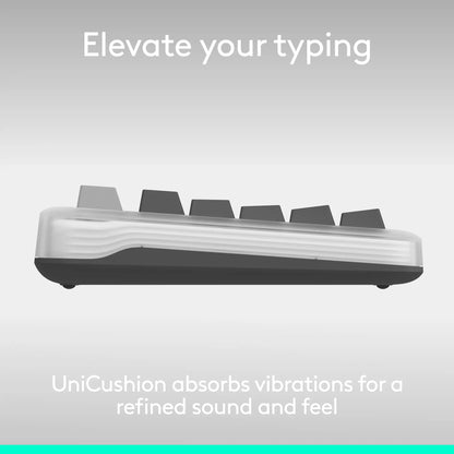 Logitech Alto Keys K98M Full-Sized Durable Multi-Device Bluetooth Mechanical Keyboard, Customizable Switches, Vibration-Absorbing Gasket, Illuminated Backlit Keys, USB-C Charging, for PC, Mac Laptops, Bluetooth Keyboards, Full-Sized Mechanical Keyboards