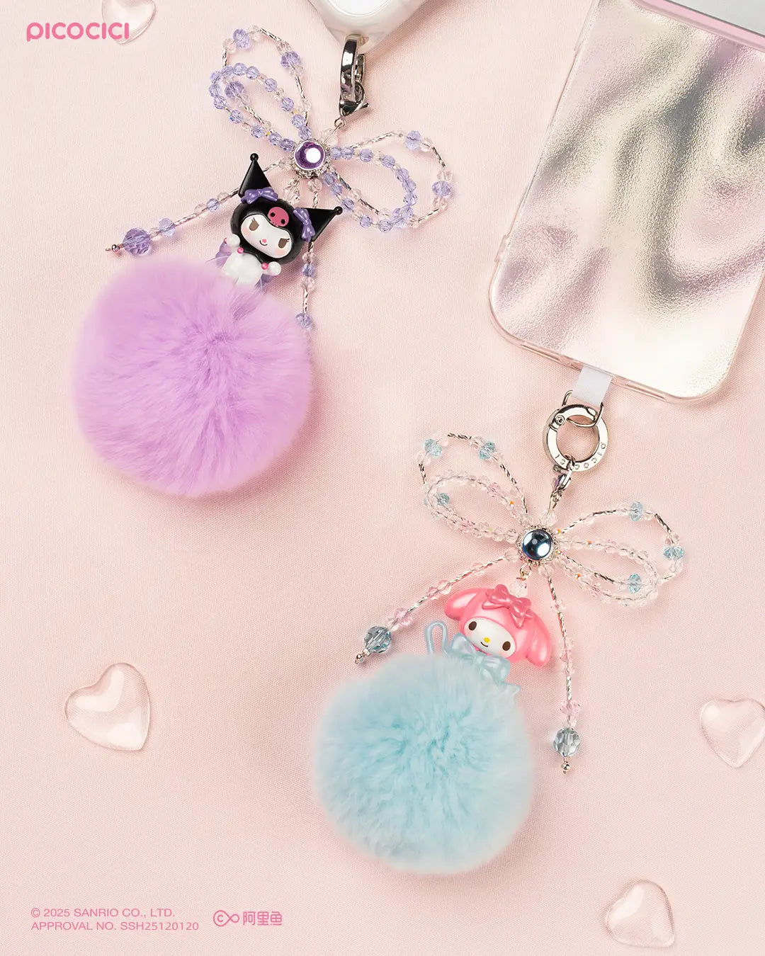 Sanrio Characters X MINILIKE Love Bow Series Phone Chain Mini Blindbox