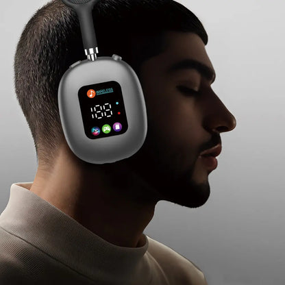 2026 New Over-Ear Headphones Bluetooth - Smart Color Screen, Digital Display, 16.0 H & above Battery Life, Equalizer Adjustment Function, Low Latency Mode, Aesthetic Audio Headset for Games, Father'S Day Gift
