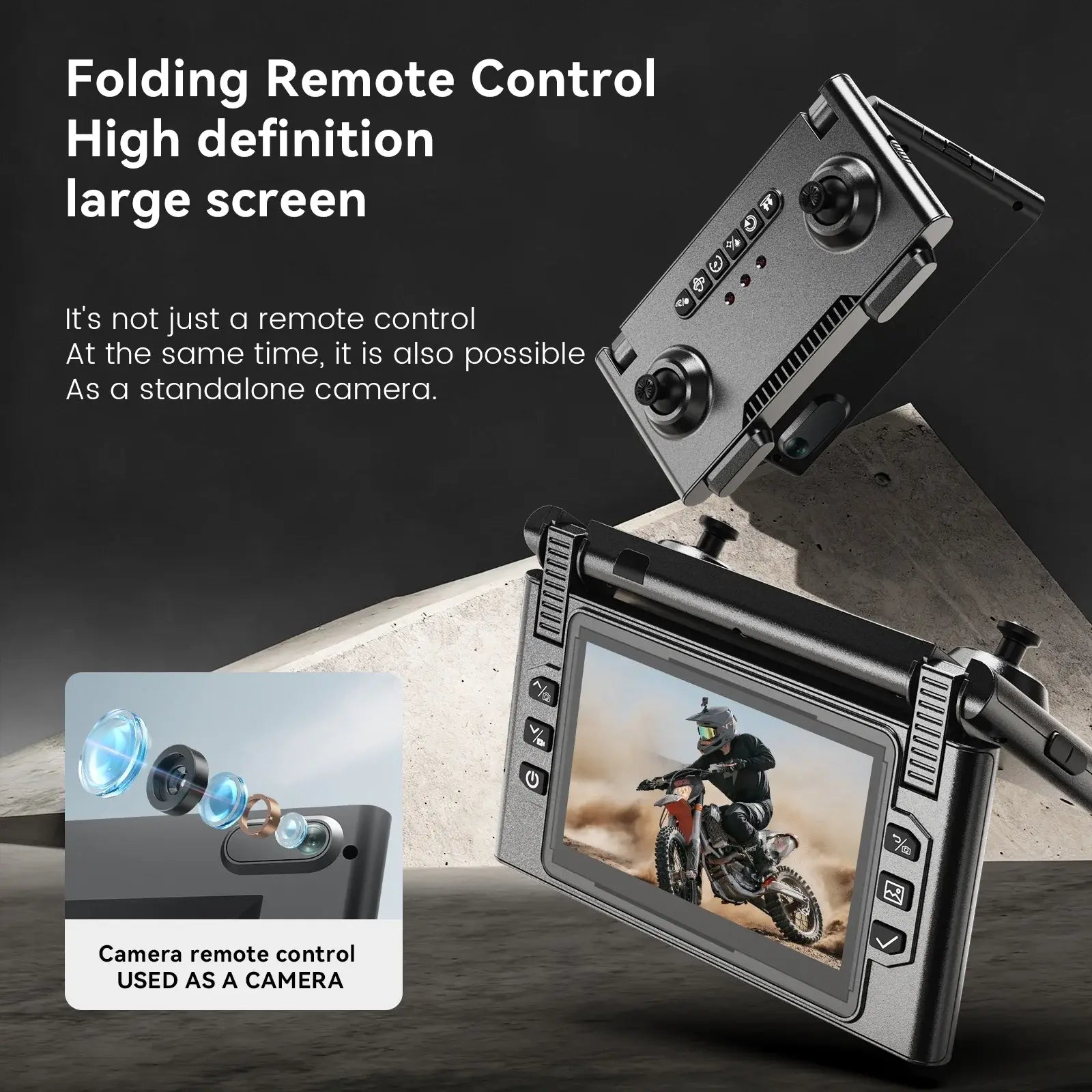 Drone with 4.3″ Foldable HD Screen Controller, 1080P HD Camera Drone for Beginners with Obstacle Avoidance, Optical Flow,Brushless Motor, 40-Min Flight Time, Easy to Fly