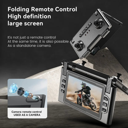Drone with 4.3″ Foldable HD Screen Controller, 1080P HD Camera Drone for Beginners with Obstacle Avoidance, Optical Flow,Brushless Motor, 40-Min Flight Time, Easy to Fly