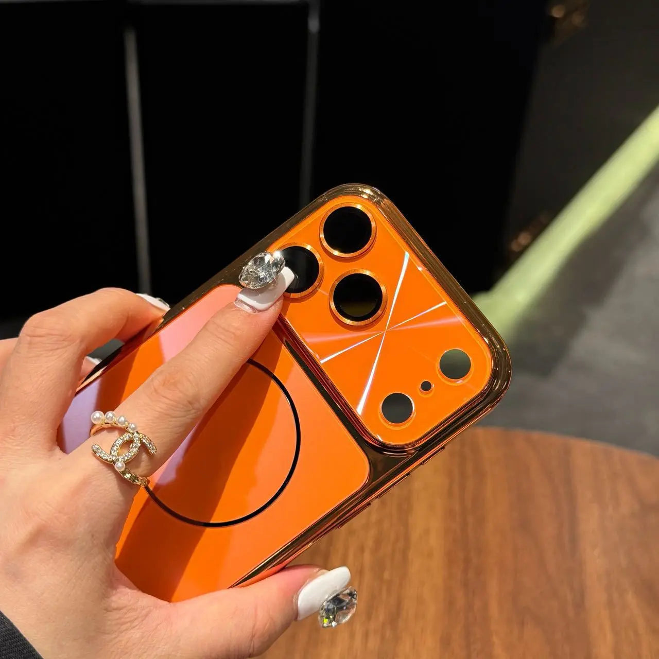 Aurora Magnetic Phone Case for Iphone17 Pro Max 16 15 plus 14 13 Aesthetic Gradient Lens Design, Slim Shockproof Cover with Camera Protection & Magsafe Compatible Style.Lu8