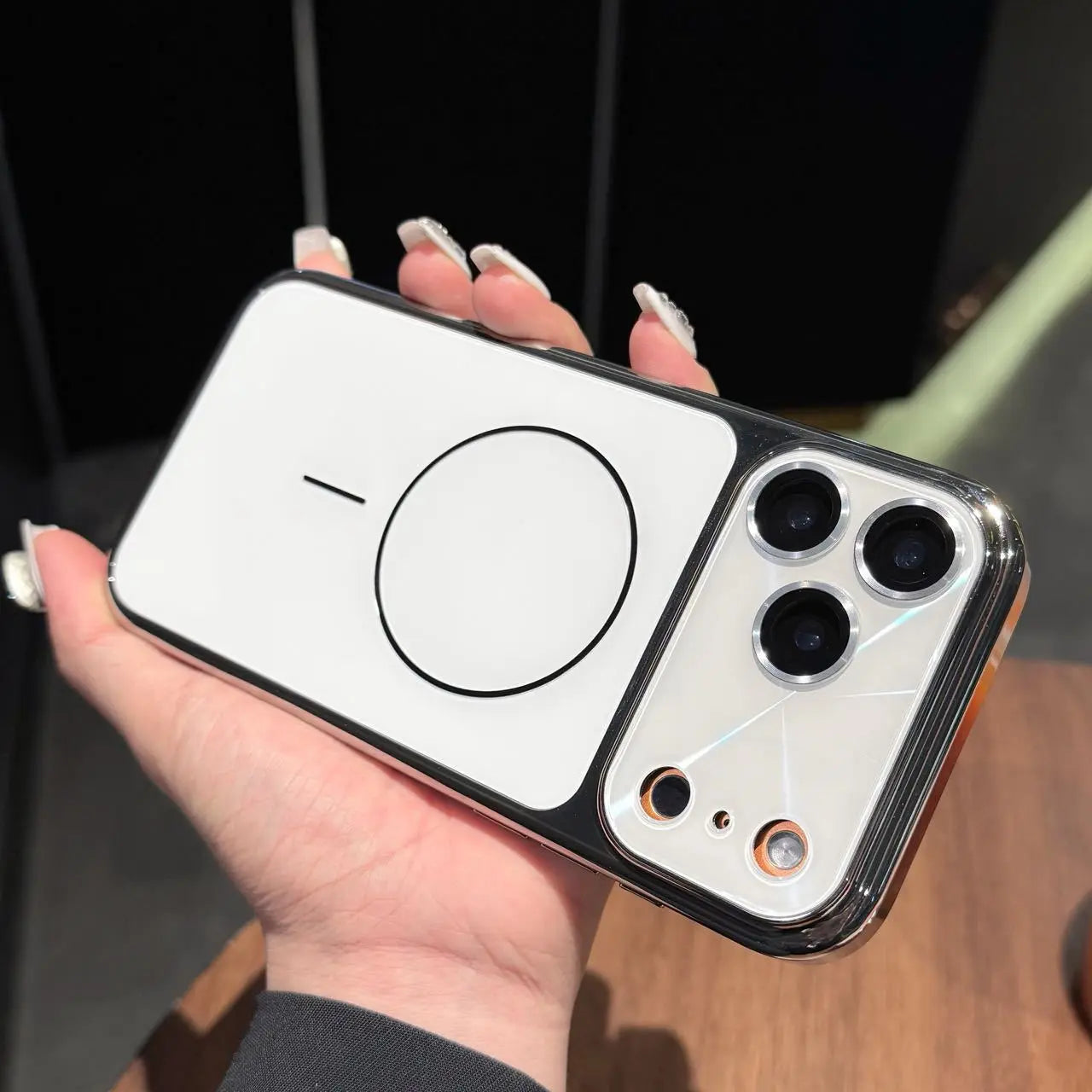 Aurora Magnetic Phone Case for Iphone17 Pro Max 16 15 plus 14 13 Aesthetic Gradient Lens Design, Slim Shockproof Cover with Camera Protection & Magsafe Compatible Style.Lu8