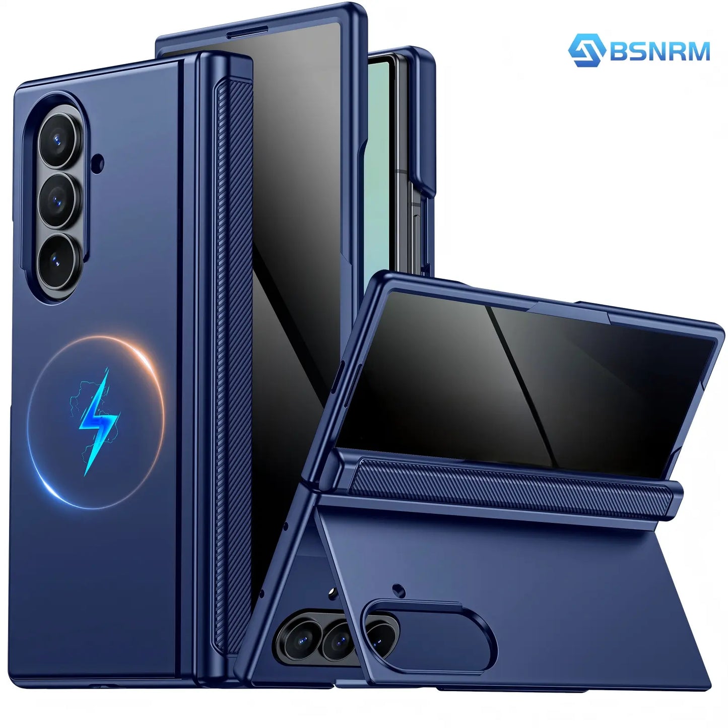 BSNRM for Samsung Galaxy Z Fold 7 Case, Privacy Screen Protector Case with Magnetic Hinge Protection, Hidden Kickstand, Slim Protective Phone Cover for Business and Movie Watching
