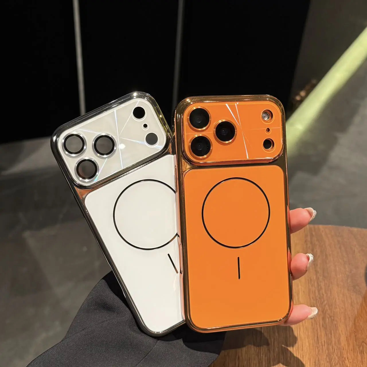 Aurora Magnetic Phone Case for Iphone17 Pro Max 16 15 plus 14 13 Aesthetic Gradient Lens Design, Slim Shockproof Cover with Camera Protection & Magsafe Compatible Style.Lu8