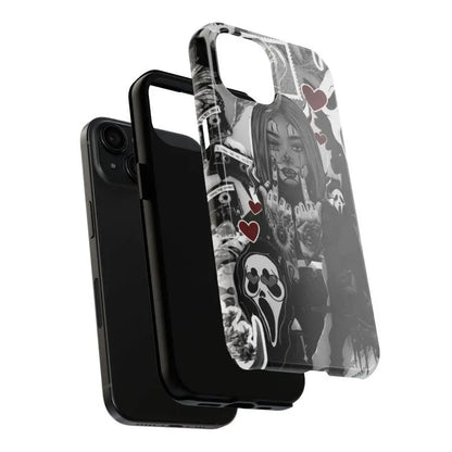 Y-Dark and Cool Girl Phone Case,Gothic Style Phone Case,For Iphone 16 15 14 13 12 11 17Pro Max,For Samsung S25 S24 S23 S22 Ultra,Protective Cover,Give Her/Him a Gift for Christmas and Thanksgiving