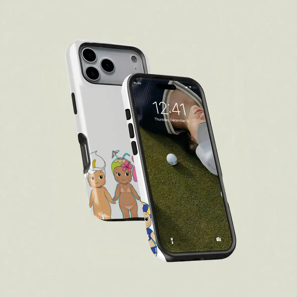 1 Pc Cartoon Flower Coconut Head Double Layer Protective Case Solid Two-In-One Protective Case for Iphone 17 16 15 Pro 14 13 12 11 Pro Max 14 plus 15 plus 16Plus 17Plus Samsung Galaxy S25 S24 S23 Ultra Series Protective Case Couple Mobile Phone Case Boyfr