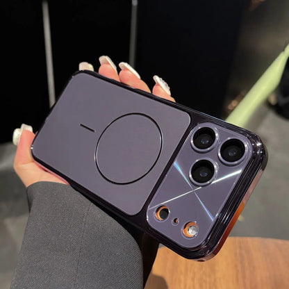 Aurora Magnetic Phone Case for Iphone17 Pro Max 16 15 plus 14 13 Aesthetic Gradient Lens Design, Slim Shockproof Cover with Camera Protection & Magsafe Compatible Style.Lu8