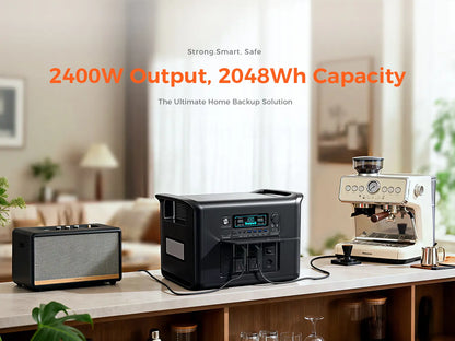 [Summerfinds]Ctolity AP2000 2600W 2048Wh Solar Generator | Long-Lasting Lifepo4 Portable Solar Power Station Supports 11+ Devices for Camping, RV & Outdoor