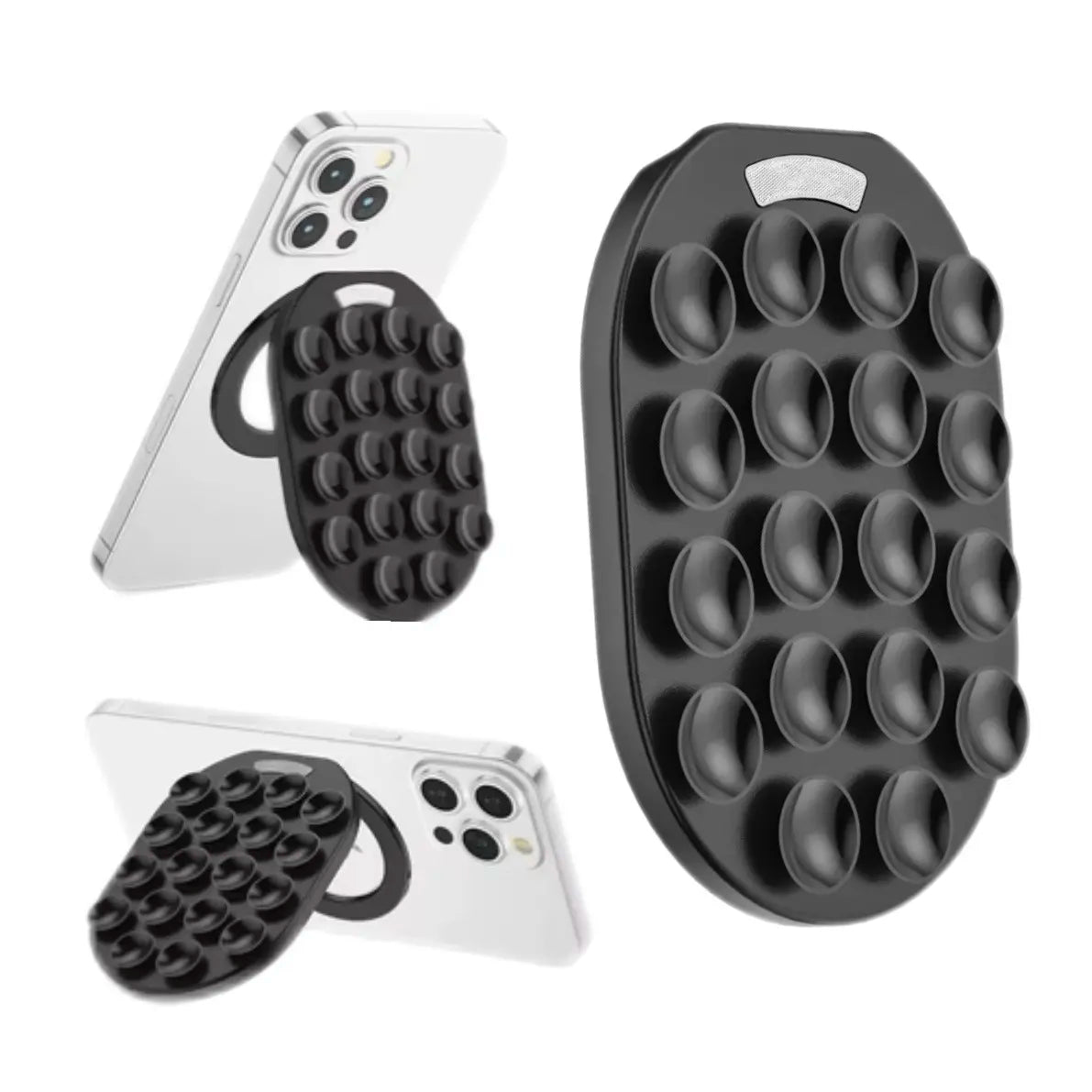 Gripstick - Magnetic Kickstand Phone Grip & Suction Mount | Foldable & Adjustable Phone Stand | Magsafe Phone Holder | Sticky Grip, Silicone Suction Cup Phone Mount