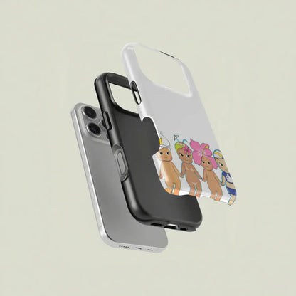 1 Pc Cartoon Flower Coconut Head Double Layer Protective Case Solid Two-In-One Protective Case for Iphone 17 16 15 Pro 14 13 12 11 Pro Max 14 plus 15 plus 16Plus 17Plus Samsung Galaxy S25 S24 S23 Ultra Series Protective Case Couple Mobile Phone Case Boyfr