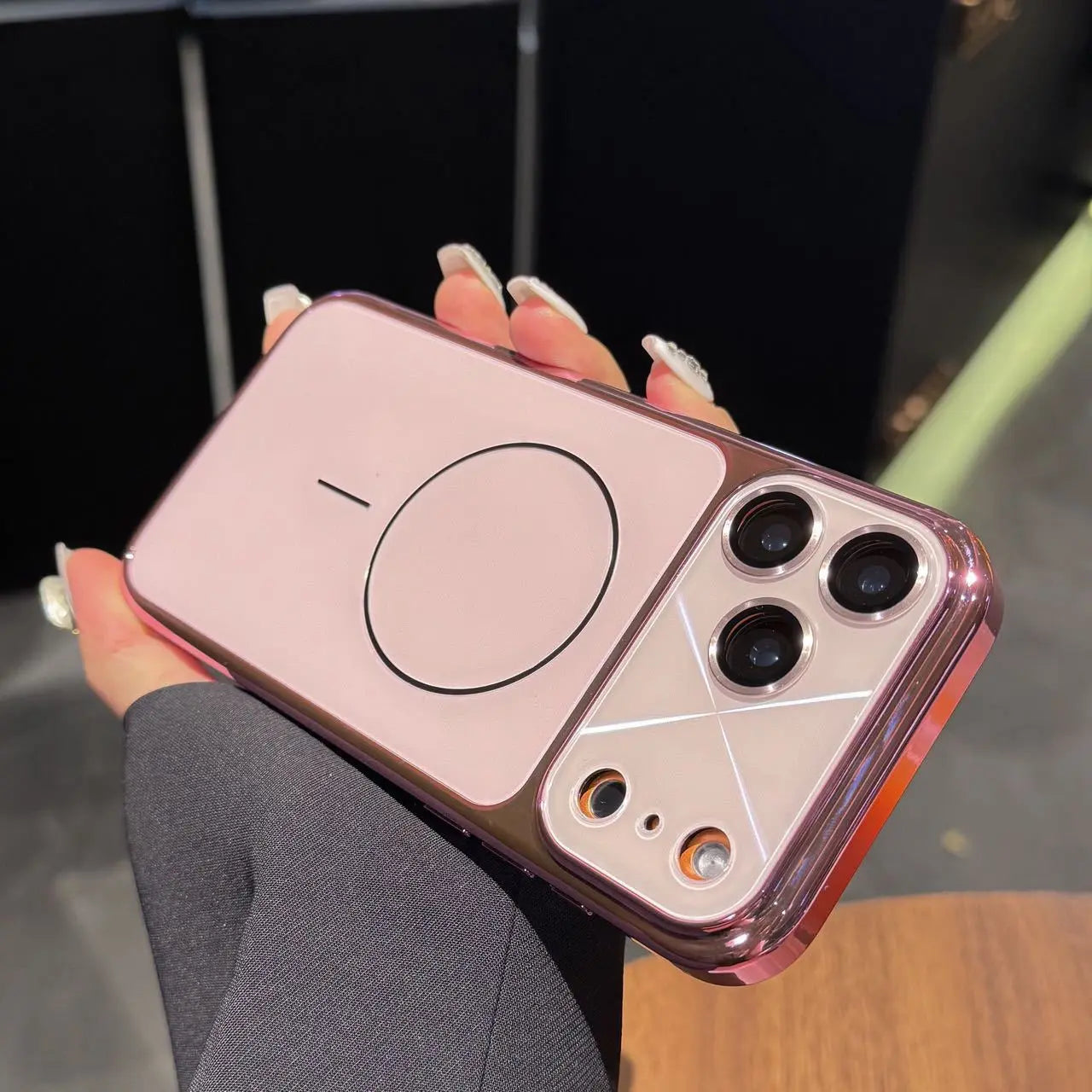 Aurora Magnetic Phone Case for Iphone17 Pro Max 16 15 plus 14 13 Aesthetic Gradient Lens Design, Slim Shockproof Cover with Camera Protection & Magsafe Compatible Style.Lu8