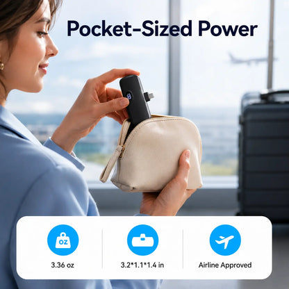 Portable Charger 2 Pack, 5000Mah Mini Power Bank with USB-C, 22.5W Max Fast Charging, LCD Display and Built-In Stand, Portable Phone Charger for Iphone 17/16/15 Android Travel,Z6 Summerwins