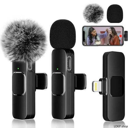 Wireless Lavalier Microphone Set for iPhone, Android, and iPad - Mini Clip-On Microphones with Exceptional Sound Quality for Recording, Live Streaming, and Vlogging