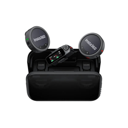 Insta360 Mic Pro, Wireless Mini Lavalier Microphone for Iphone/Camera/Android, Video Recording, Bluetooth, Customizable E-Ink Display, 3-Mic Array, Available for Lightning Device