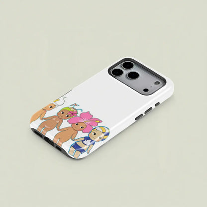 1 Pc Cartoon Flower Coconut Head Double Layer Protective Case Solid Two-In-One Protective Case for Iphone 17 16 15 Pro 14 13 12 11 Pro Max 14 plus 15 plus 16Plus 17Plus Samsung Galaxy S25 S24 S23 Ultra Series Protective Case Couple Mobile Phone Case Boyfr