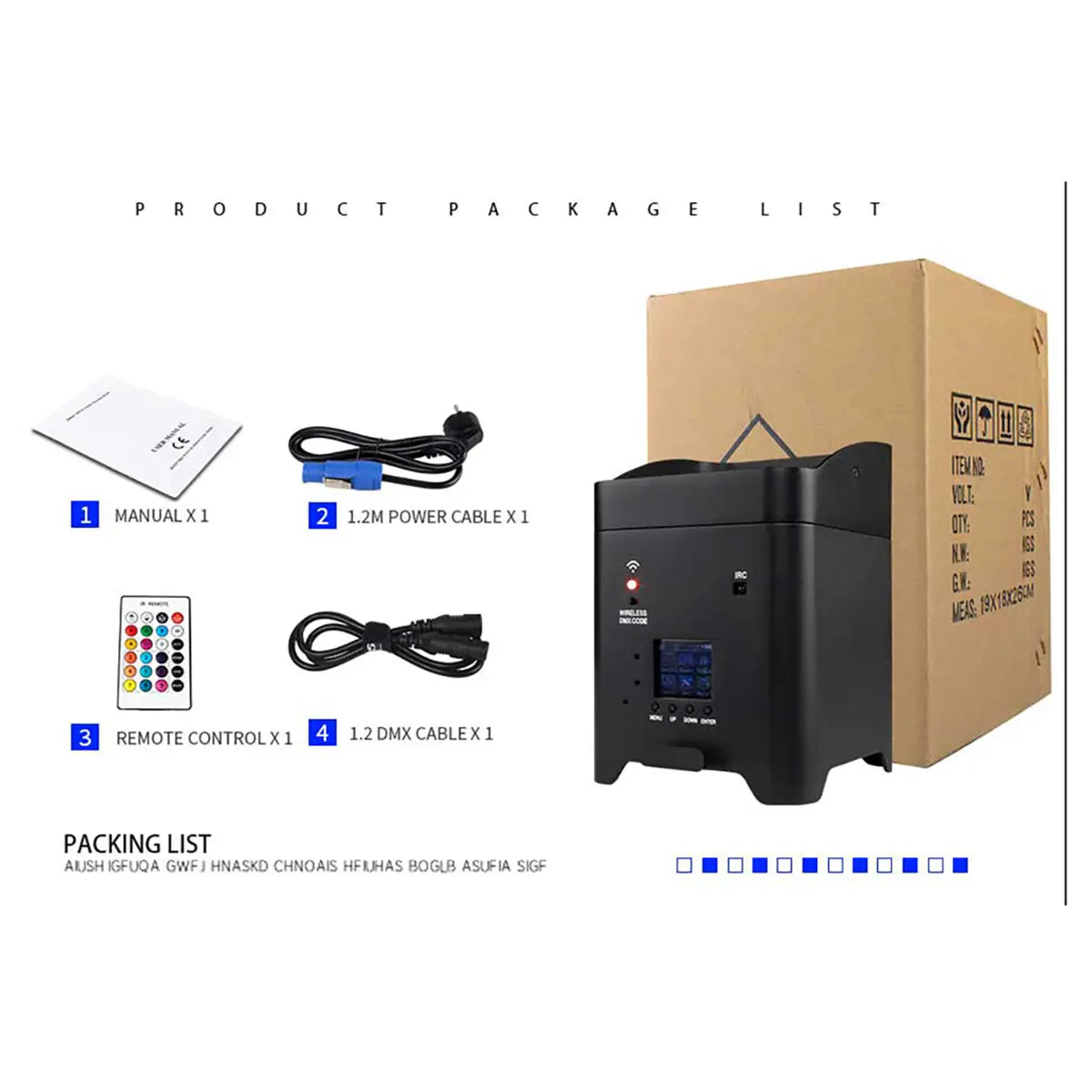 SHEHDS 6X18W Rechargeable Par Lights with Remote, App, and DMX512 Control - RGBWA+UV 6-in-1 Uplighting for Events, Parties, and Weddings - 8800mAh Battery Powered Sound Activated Stage Lighting