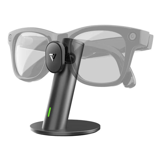 PRISMXR Ray-Ban Meta Aluminium Charging Stand - Carina S1 Desk Dock with Stand Charging Cable for Ray-Ban Meta Wayfarer, Headliner & Skyler (Gen 1 & 2) | Wearable Electronic Gadgets Accessories (Glasses Not Included)