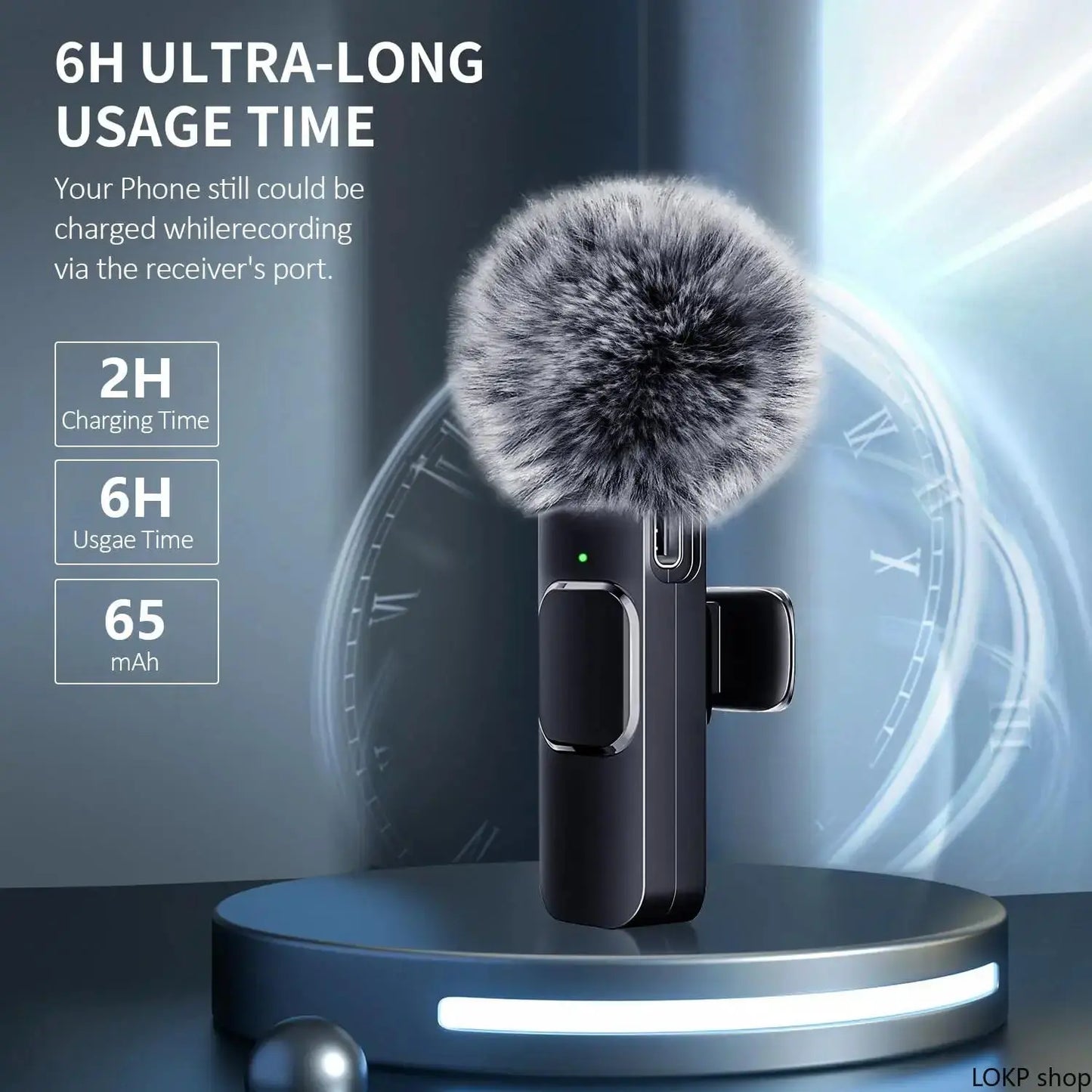 Wireless Lavalier Microphone Set for iPhone, Android, and iPad - Mini Clip-On Microphones with Exceptional Sound Quality for Recording, Live Streaming, and Vlogging
