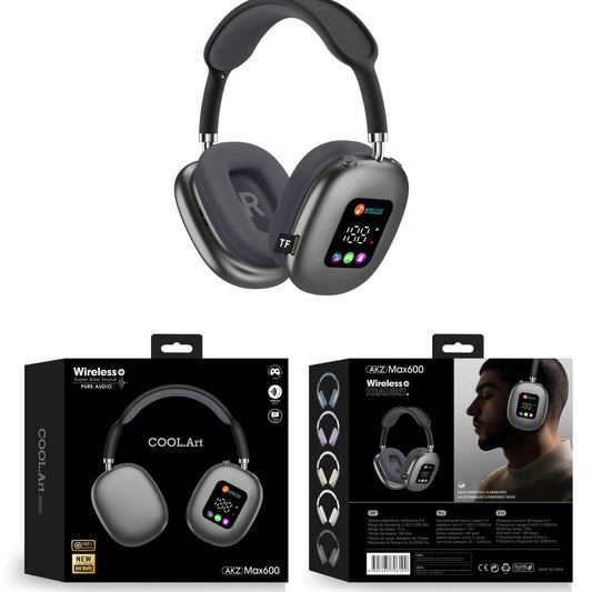 2026 New Over-Ear Headphones Bluetooth - Smart Color Screen, Digital Display, 16.0 H & above Battery Life, Equalizer Adjustment Function, Low Latency Mode, Aesthetic Audio Headset for Games, Father'S Day Gift