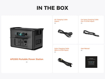[Summerfinds]Ctolity AP2000 2600W 2048Wh Solar Generator | Long-Lasting Lifepo4 Portable Solar Power Station Supports 11+ Devices for Camping, RV & Outdoor