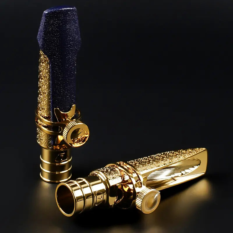 Metal Jazz Tenor Saxophone Mouthpiece -Music Accessories, Warm Deep Vibrant Tone, Intricately Carved Patterns Cover the Entire Body， Ideal for Beginners in Concert Band, Jazz Band and Marching Band