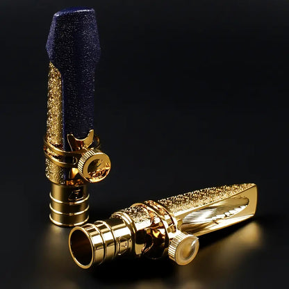 Metal Jazz Tenor Saxophone Mouthpiece -Music Accessories, Warm Deep Vibrant Tone, Intricately Carved Patterns Cover the Entire Body， Ideal for Beginners in Concert Band, Jazz Band and Marching Band