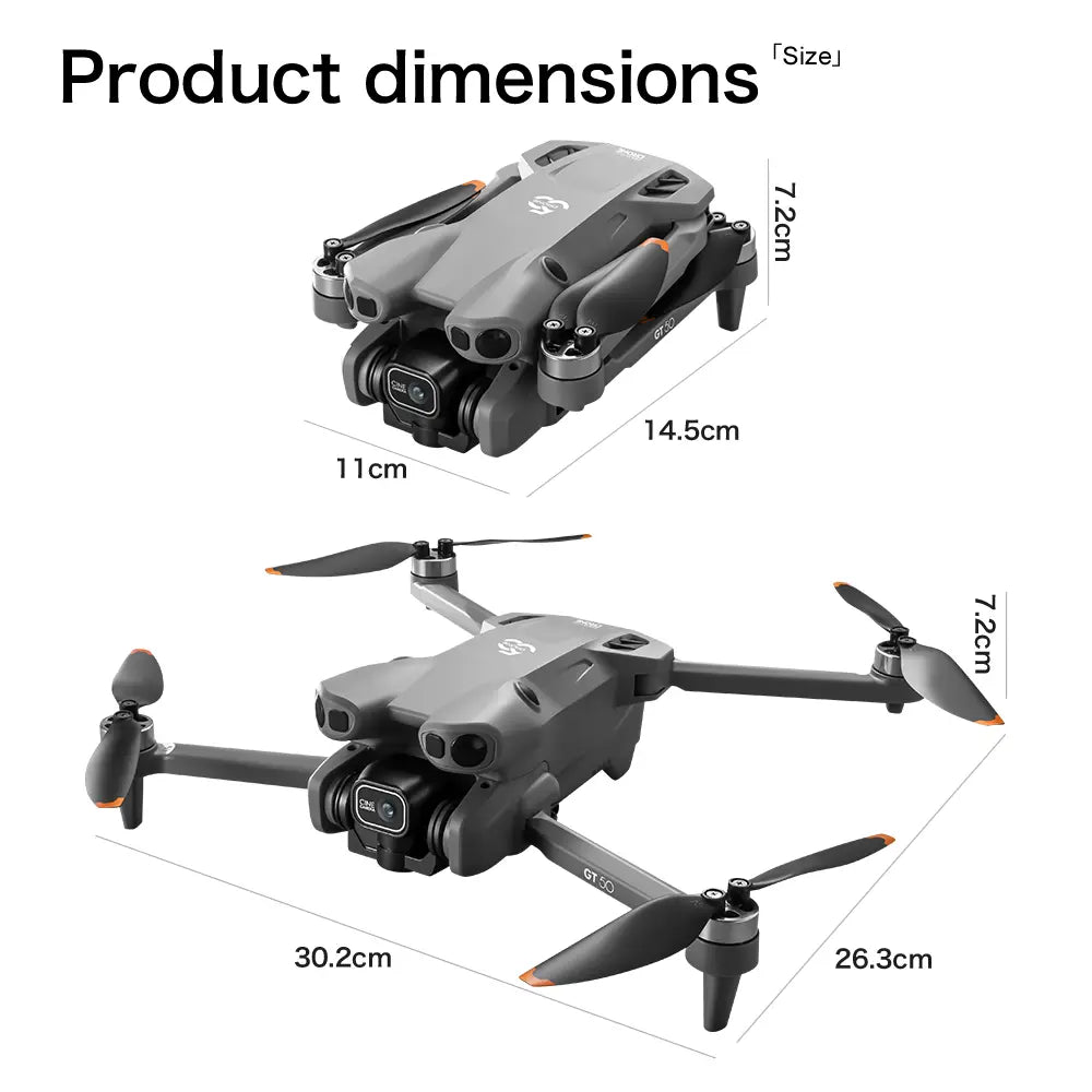 GT50 Brushless Drone Tools and Gadgets with Screen Remote Controller, Adjustable Camera, Optical Flow Positioning