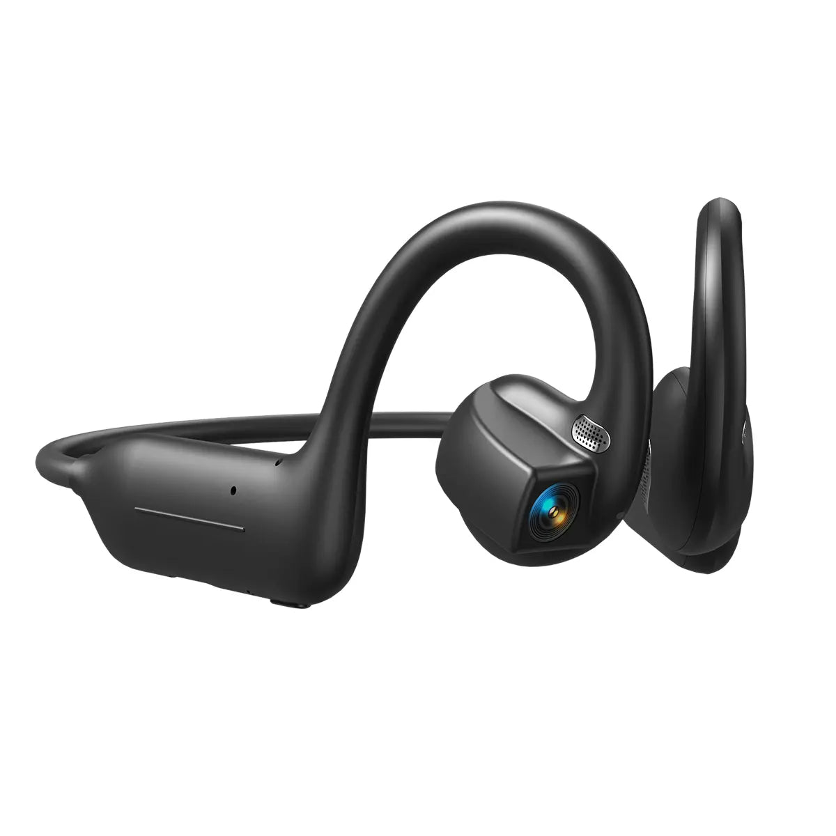 E12 Bone Conduction Camera Headset, AI Smart Conversation Open-Ear Bluetooth Earphones, Supports HD Video Recording & Voice Recording, Real-Time Translation via App, Ideal for Daily Life Recording, Cycling and Travel.
