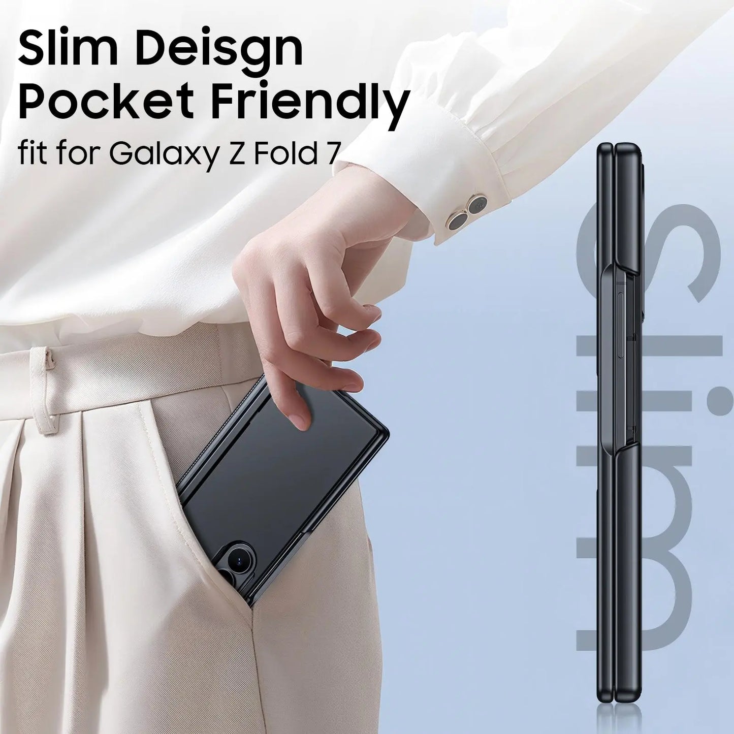 BSNRM for Samsung Galaxy Z Fold 7 Case, Privacy Screen Protector Case with Magnetic Hinge Protection, Hidden Kickstand, Slim Protective Phone Cover for Business and Movie Watching