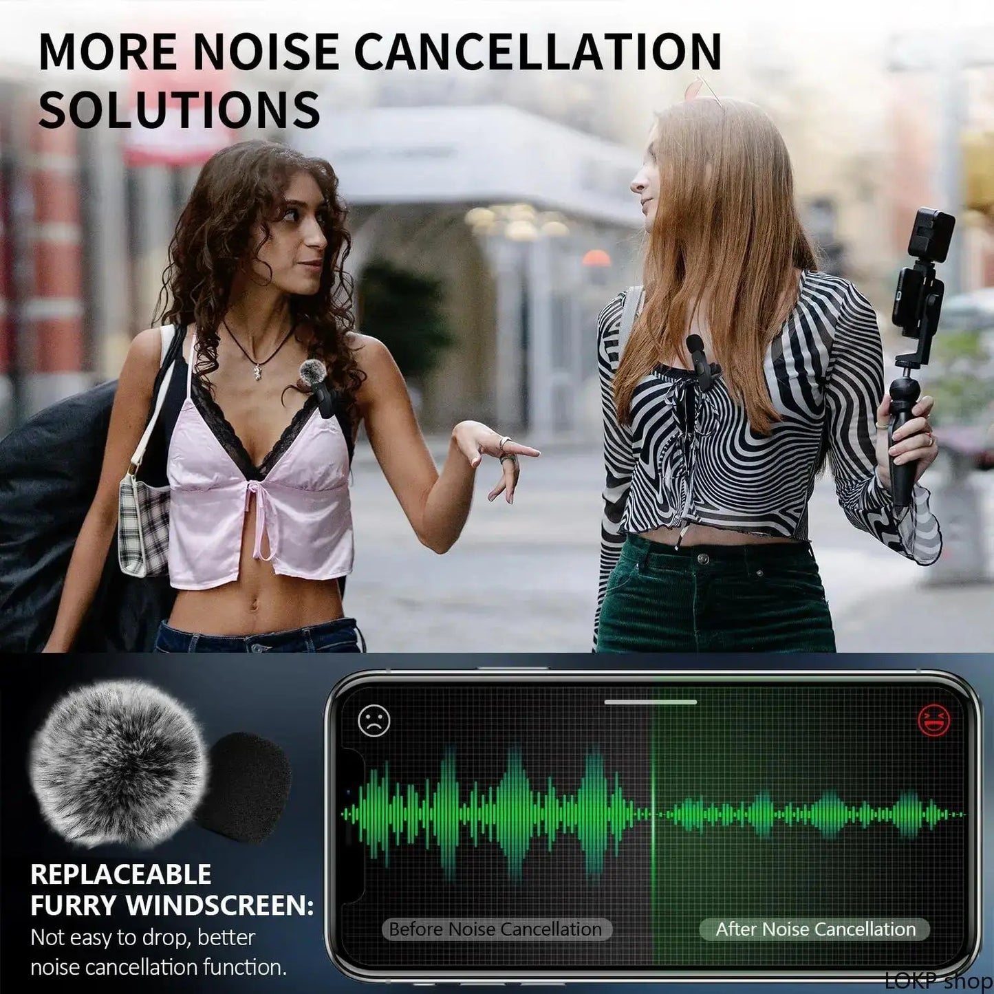 Wireless Lavalier Microphone Set for iPhone, Android, and iPad - Mini Clip-On Microphones with Exceptional Sound Quality for Recording, Live Streaming, and Vlogging
