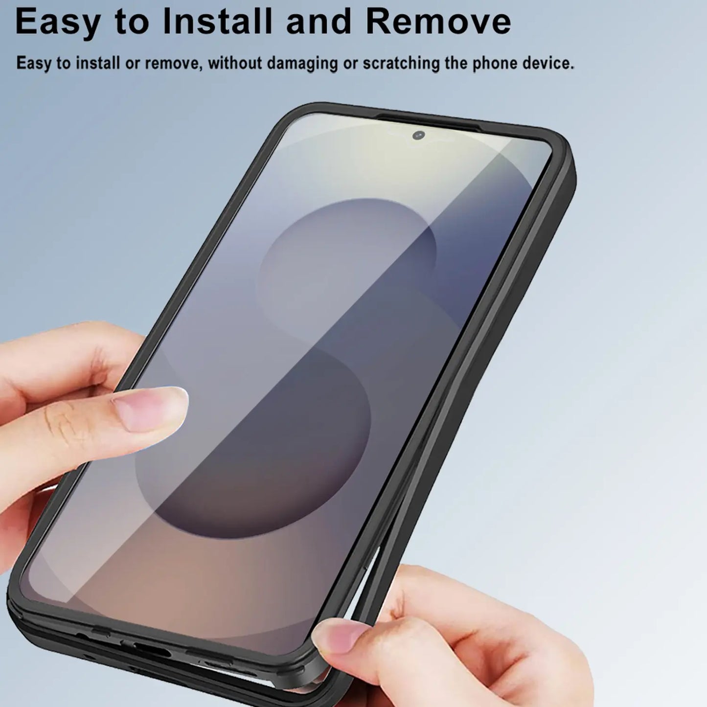 Phone Case for Samsung Galaxy S26 Ultra S25 S24 S23 S22 with Built in Screen Protector Cover and Cell Accessories Magnetic Rugged Silicone Hybrid Slim Transparent Anti-Drop Protective Cover Shockproof Bumper Women Men